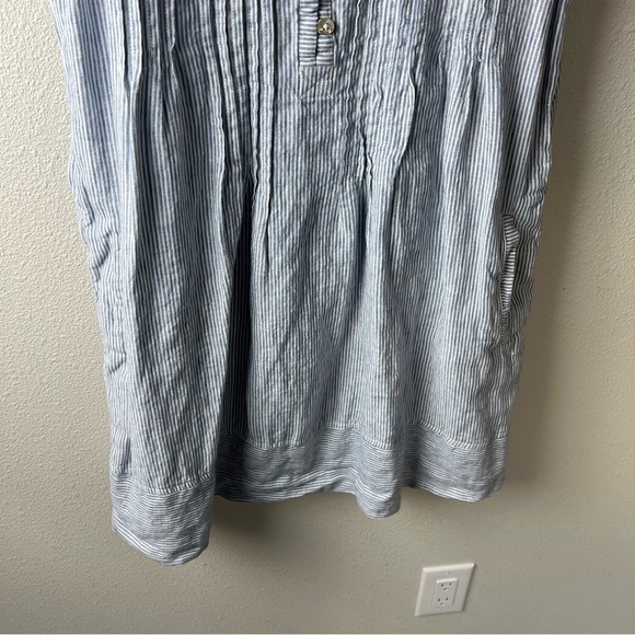 Faherty Isha Linen Dress Day Lily Stripe Blue White Boho Casual Women’s Small - Picture 5 of 12